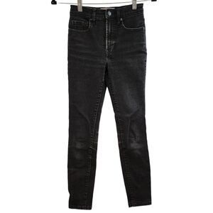 Everlane Grey‎ Washed Black Jeans High Rise Skinny Stretch Denim Jeans sz 25